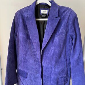 Vintage Purple Suede Women's Jacket, Neiman Marcus brand, Size XL